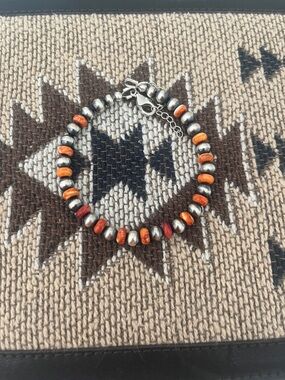 Navajo Pearl Bracelet with Genuine Spiny Oyster